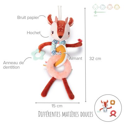 Peluche d'activités sensorielles stella