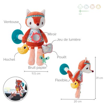 Peluche d'activités nomade alice