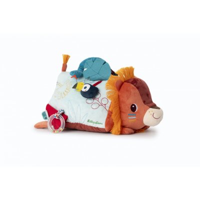 Peluche miroir triangle d'activités jack le lion