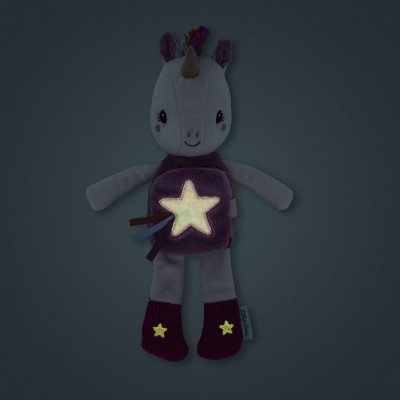 Peluche phosphorescente avec livre en tissu lena