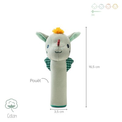 Hochet pouêt-pouêt eco-friendly joe le dragon