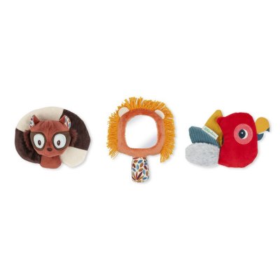 Set de 3 hochets sensoriels jack le lion