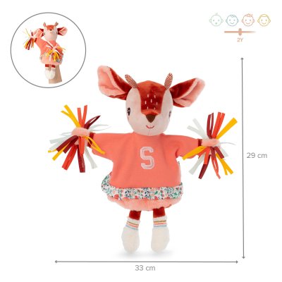 Peluche marionnette à main stella pompom