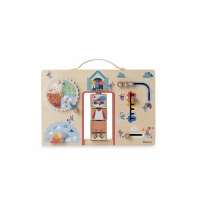 Panneau d'activités valisette alice s'habille selon la météo