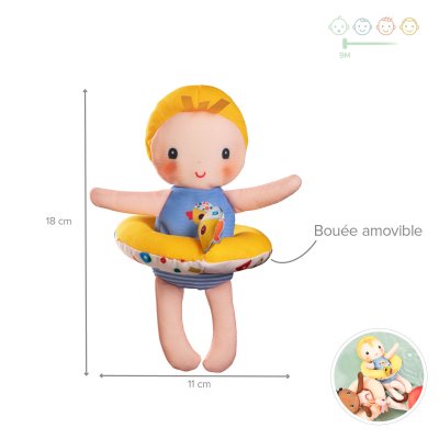 Poupée de bain gaspard le canard