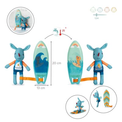 Jouet de bain joe le surfeur magique