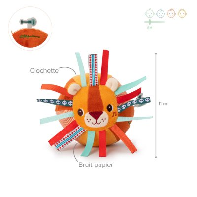 Balle en tissu jack le lion