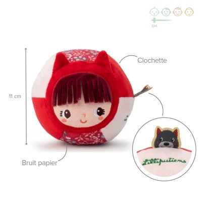 Balle en tissu petit chaperon rouge
