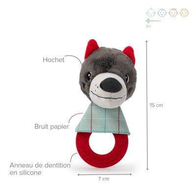 Hochet de dentition louis