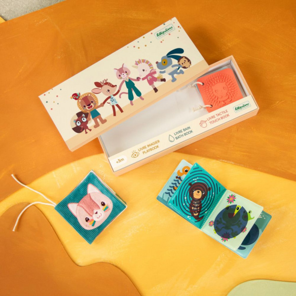 Set de 3 livres sensoriels pour bébé jardin Lilliputiens