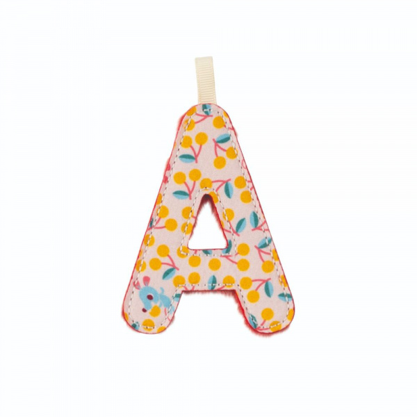 Lettre en tissu phosphorescente rose a Lilliputiens