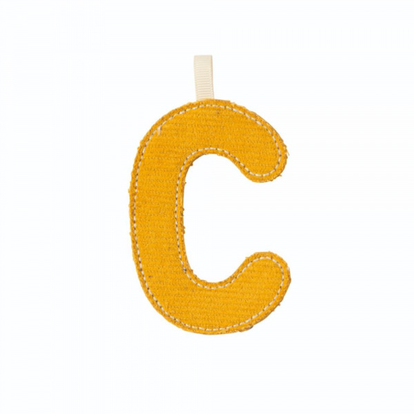 Lettre en tissu phosphorescente bleue e Lilliputiens