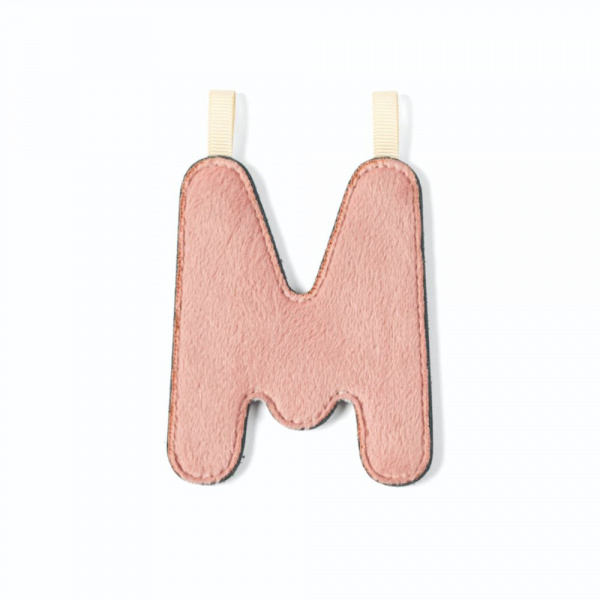 Lettre en tissu phosphorescente rose / bleue m Lilliputiens