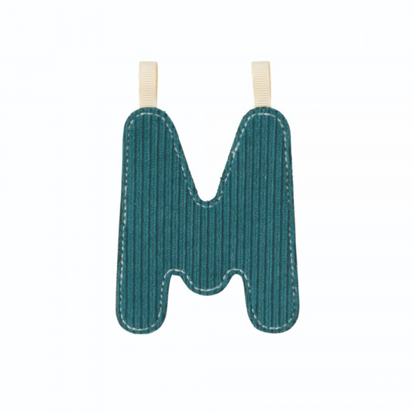 Lettre en tissu phosphorescente rose / bleue m Lilliputiens