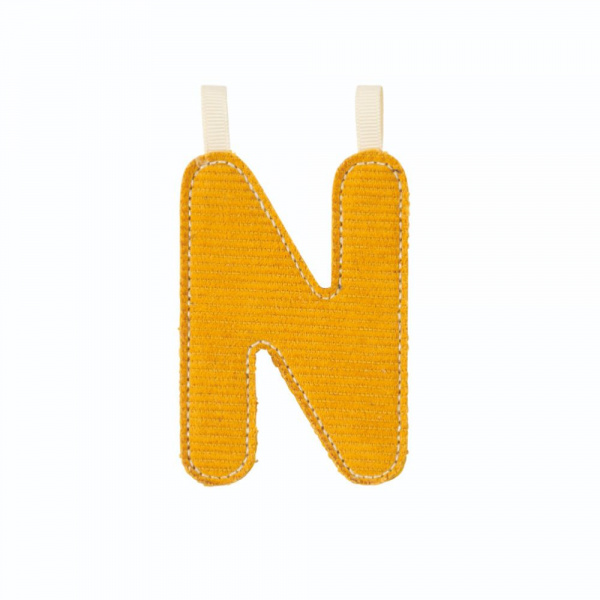 Lettre en tissu phosphorescente bleue e Lilliputiens