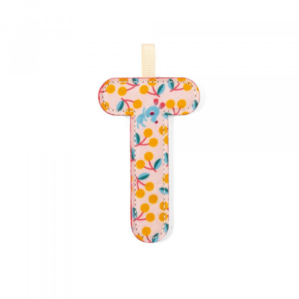 Lettre en tissu phosphorescente rouge t Lilliputiens