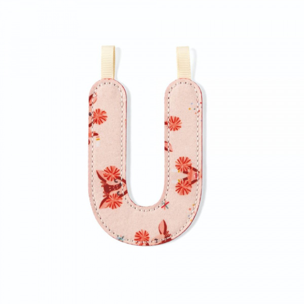 Lettre en tissu phosphorescente bleue e Lilliputiens