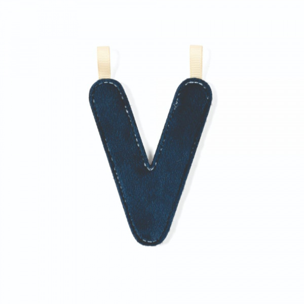 Lettre en tissu phosphorescente bleue e Lilliputiens