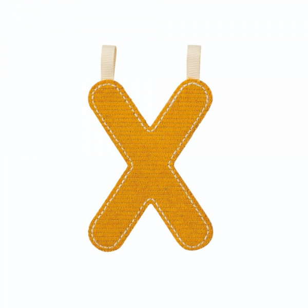 Lettre en tissu phosphorescente bleue e Lilliputiens