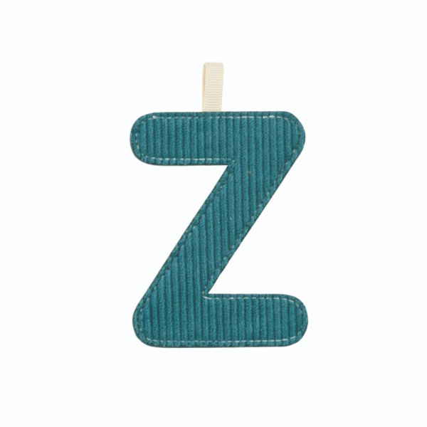 Lettre en tissu phosphorescente bleue e Lilliputiens