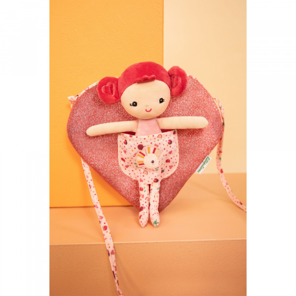 Poupée et sac à main cœur aline Lilliputiens