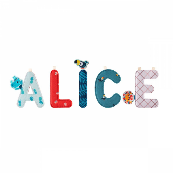 Lettre de l'alphabet décorative l alice Lilliputiens