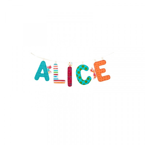 Lettre de l'alphabet décorative a alice Lilliputiens