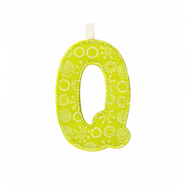 Lettre de l'alphabet décorative q Lilliputiens