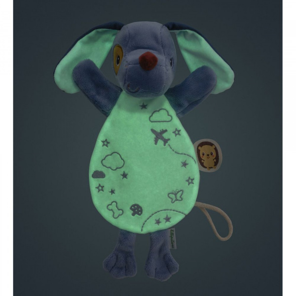 Doudou marionnette phosphorescente jules le chien Lilliputiens