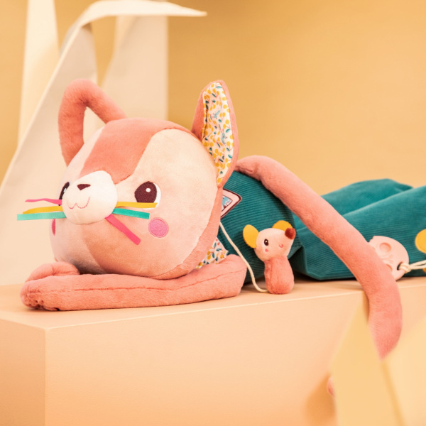 Peluche géante d'activités jeanne le chat Lilliputiens