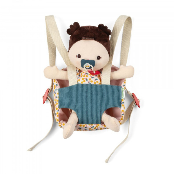 Poupée jeanne et son porte bébé Lilliputiens