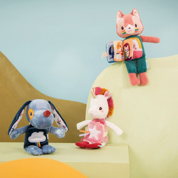 Peluche phosphorescente avec livre en tissu lena Lilliputiens