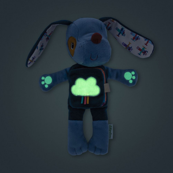 Peluche phosphorescente avec livre en tissu jeanne Lilliputiens