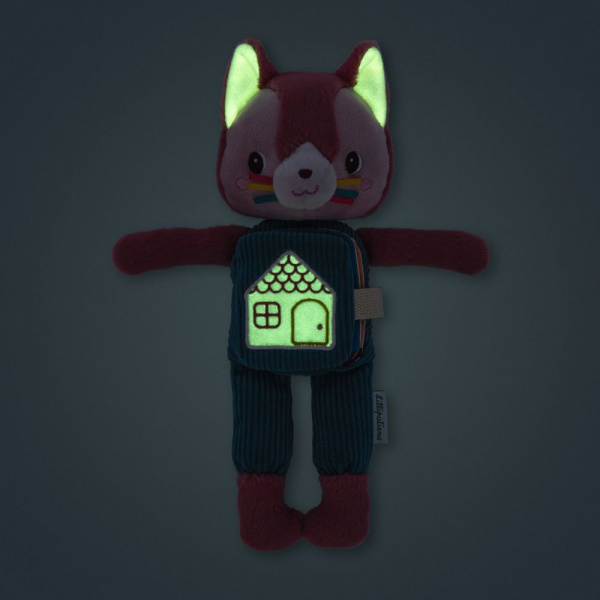 Peluche phosphorescente avec livre en tissu jeanne Lilliputiens