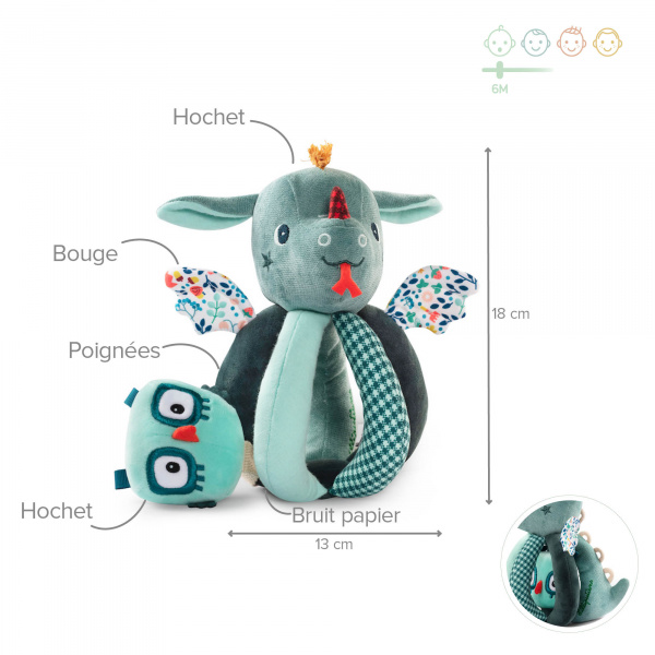 Hochet à poignées alice Lilliputiens