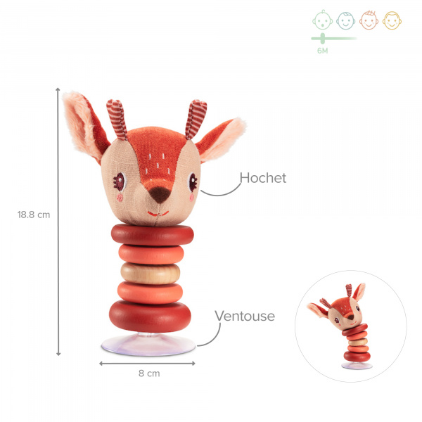 Hochet à ventouse stella Lilliputiens
