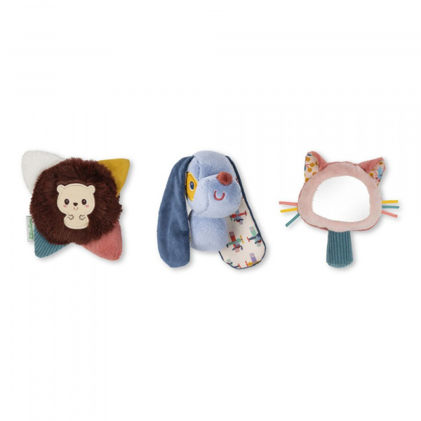 Set de 3 hochets sensoriels jack le lion Lilliputiens