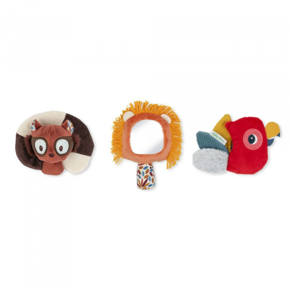 Set de 3 hochets sensoriels jack le lion Lilliputiens