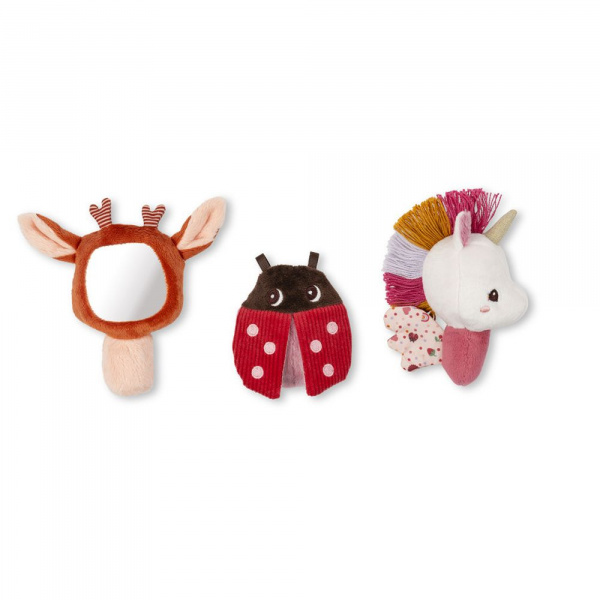 Set de 3 hochets sensoriels lena la licorne Lilliputiens