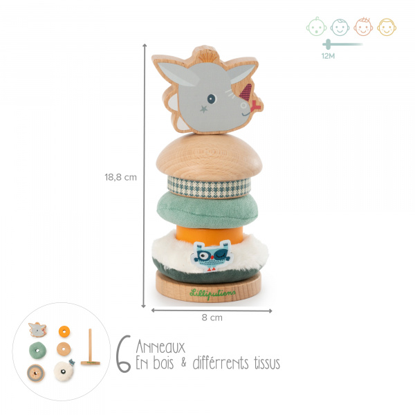 Pyramide à empiler joe Lilliputiens