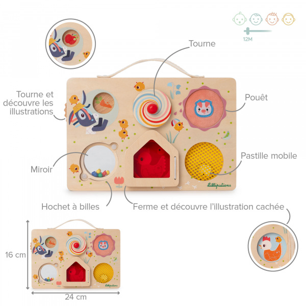Panneau d'activités valisette découvertes en route Lilliputiens