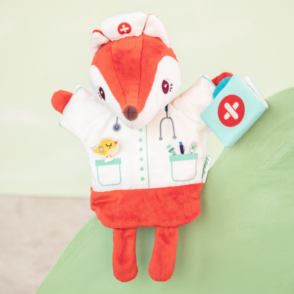 Peluche marionnette à main alice docteur Lilliputiens