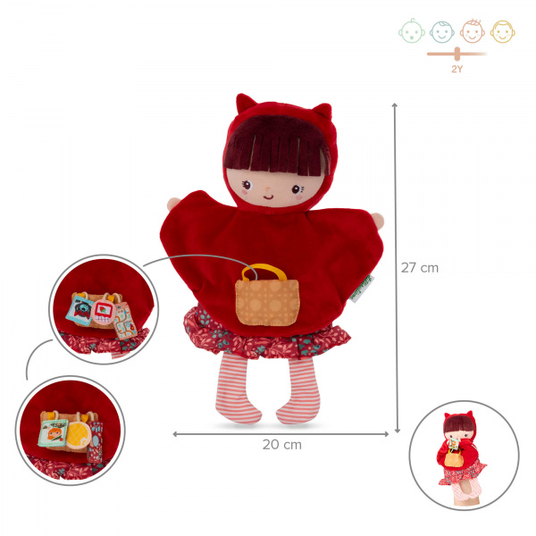 Peluche marionnette à main alice docteur Lilliputiens