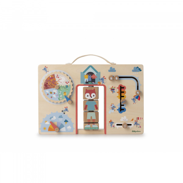 Panneau d'activités valisette alice s'habille selon la météo Lilliputiens