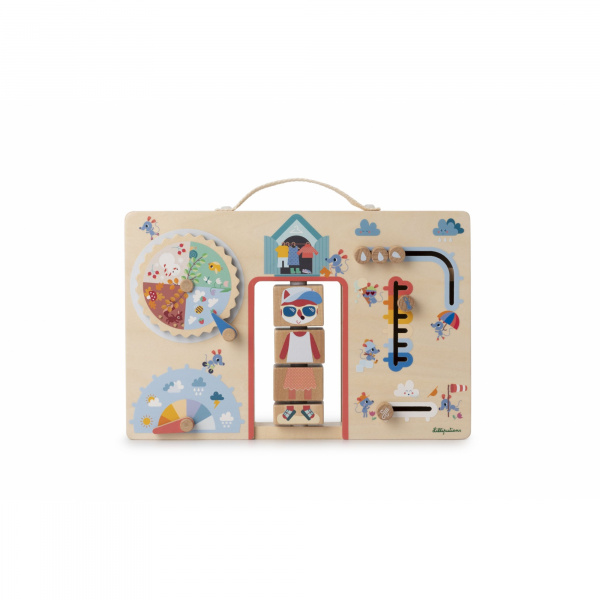 Panneau d'activités valisette alice s'habille selon la météo Lilliputiens