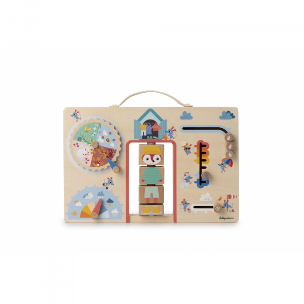 Panneau d'activités valisette alice s'habille selon la météo Lilliputiens