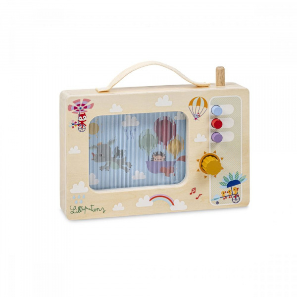 Jouet en bois - ma première boîte à musique animée joe s'envole Lilliputiens