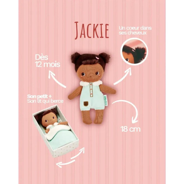 Petite poupée en tissu 18cm jackie Lilliputiens