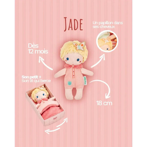 Petite poupée en tissu 18cm jade Lilliputiens