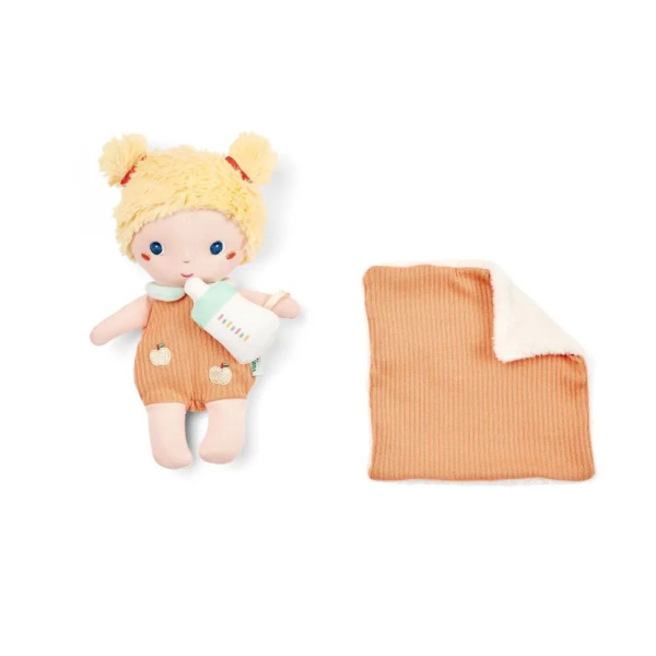 Poupée en tissu 21cm et son couffin mela Lilliputiens
